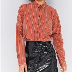 SEAMSTRESS SPECIAL Rust Striped Button Down Shirt